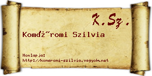 Komáromi Szilvia névjegykártya