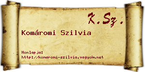 Komáromi Szilvia névjegykártya