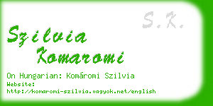 szilvia komaromi business card