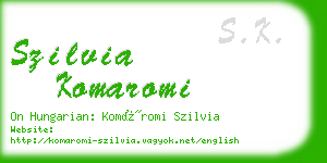 szilvia komaromi business card